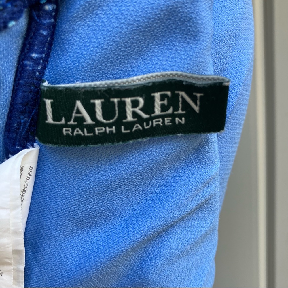 Lauren Ralph Lauren blue Paisley one piece skirted swimsuit size 16W Eurosummer - Picture 13 of 15